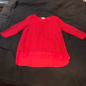 Lacey Red Shirt - L